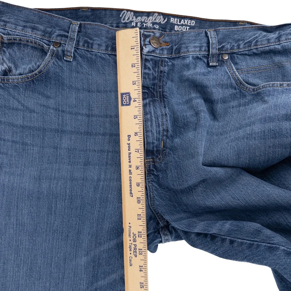 Wrangler‎ Mens 40x32 Retro Relaxed Bootcut Jeans Blue Denim Cowboy Rodeo Western